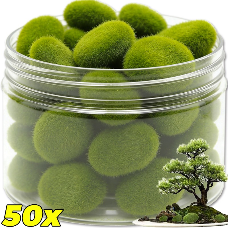 Terrarium Moss Art - 50/5 STUKS Kunstmatige Schuimmosstenen Nep Groene