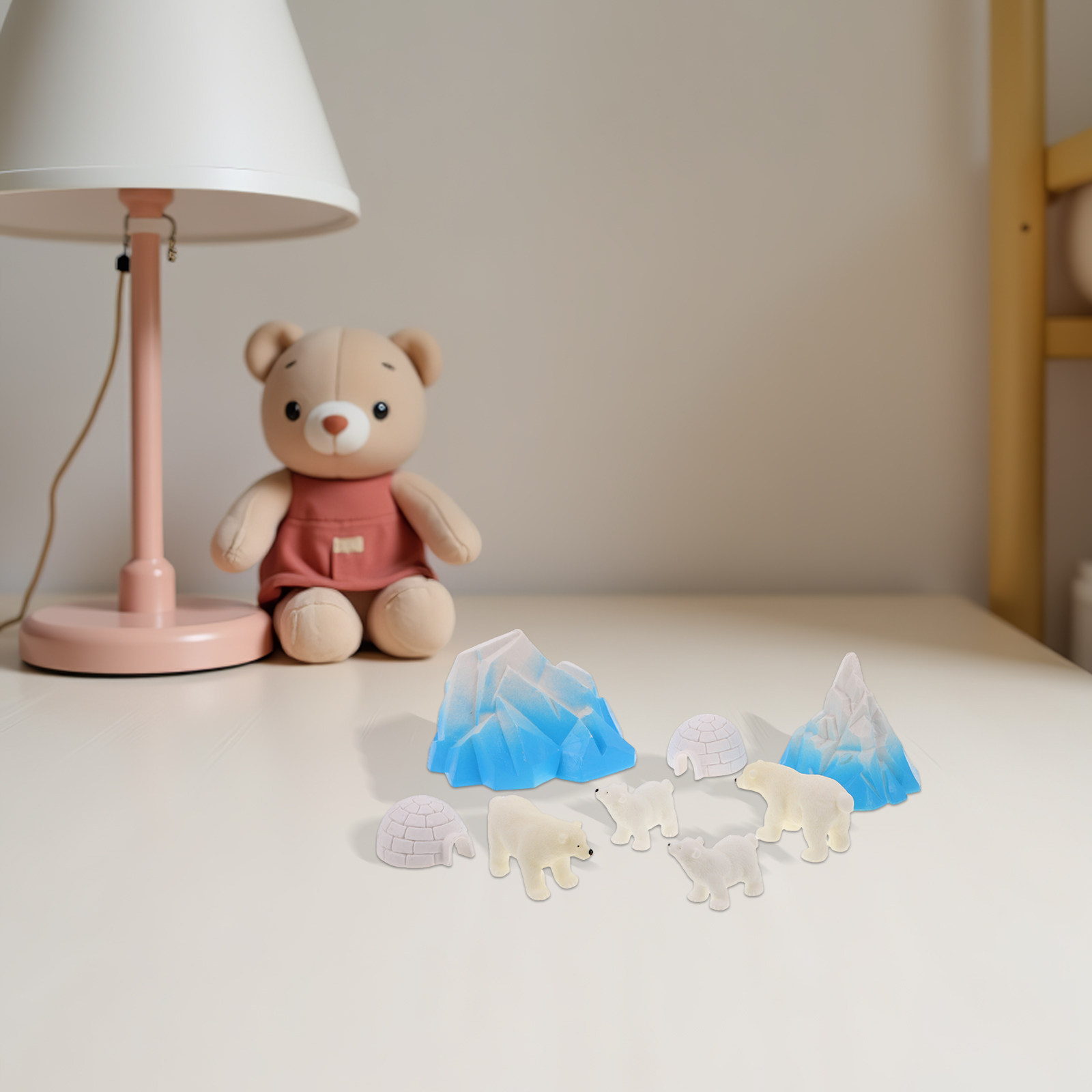 8-delige mini hars polarberen  - Crafting Resin recensie en prijs
