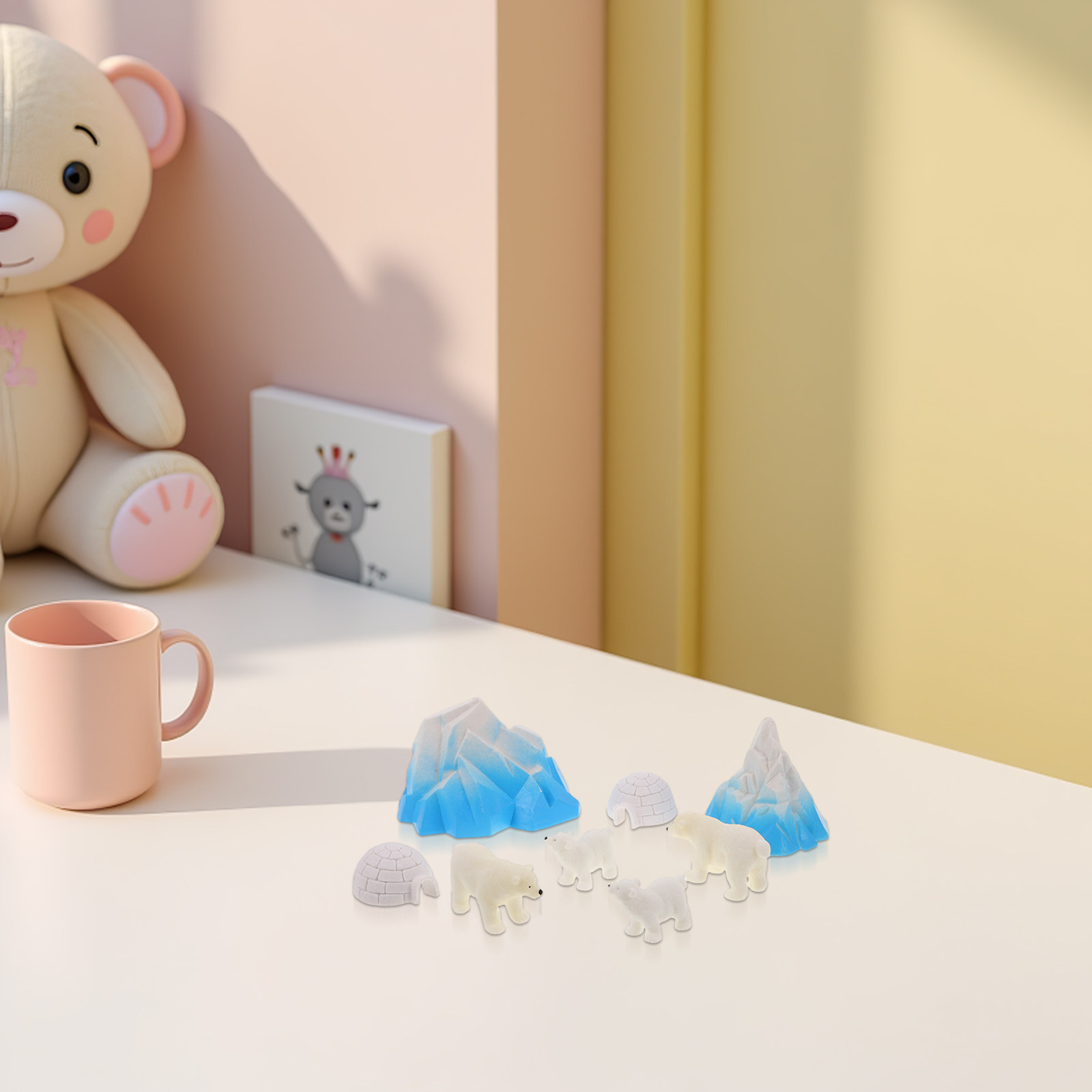 8-delige mini hars polarberen  - Crafting Resin recensie en prijs